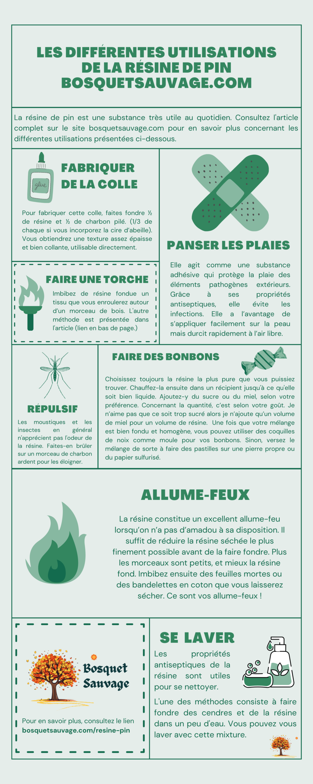 utilisations resine pin